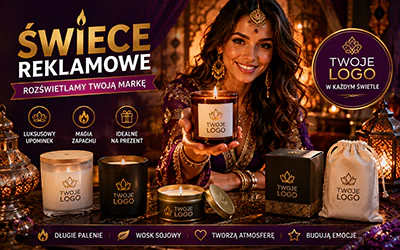 Świece z Twoim logo, które rozświetlają nie tylko pokój, ale też relację z klientem