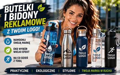 Bidony i butelki z Twoim logo, które ludzie noszą ze sobą – zamiast wyrzucać