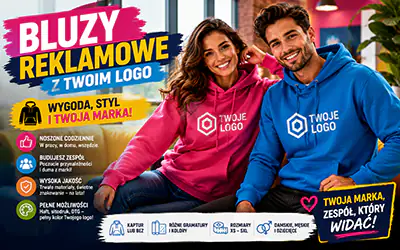 Bluzy z Twoim logo – odzież, którą pracownicy zakładają naprawdę chętnie
