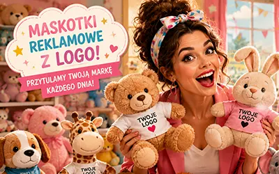 Maskotka z Twoim logo – pluszak, którego dzieci nie chcą oddać, a rodzice zapamiętują