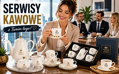 Serwis kawowy z Twoim logo – elegancki prezent, który codziennie przypomina o marce