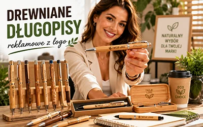 Drewniany długopis z Twoim logo – naturalny gadżet, który wyróżnia markę i dobrze leży w dłoni