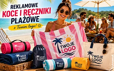 Ręcznik i koc z Twoim logo – gadżety, które rozkładają się na lato i budują markę
