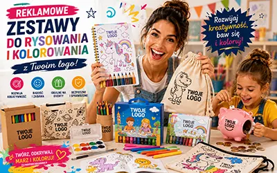 Zestaw do rysowania z Twoim logo – gadżet, który rozwija kreatywność i zostaje w domu na długo