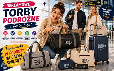Torba podróżna z Twoim logo – gadżet, który podróżuje razem z Twoją marką