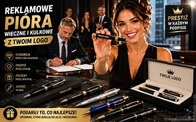 Pióro wieczne lub kulkowe z Twoim logo – elegancki upominek, który buduje prestiż