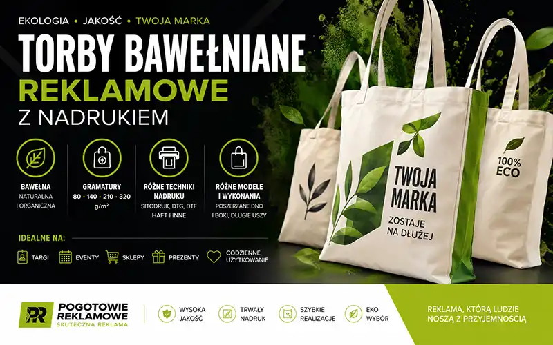 ekologiczne torby reklamowe z nadrukiem