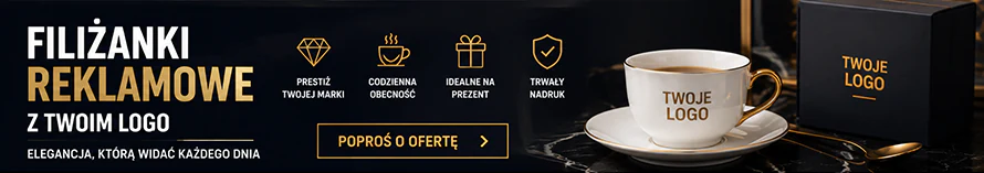 filiżanki z logo Warszawa