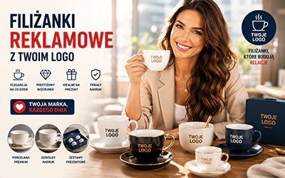 Filiżanka z logo, która nie ląduje w szufladzie – tylko na biurku Twojego klienta