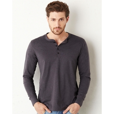 Męski podkoszulek z długimi rękawami Henley