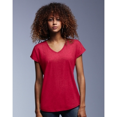 Damska koszulka Tri-Blend V-Neck Tee