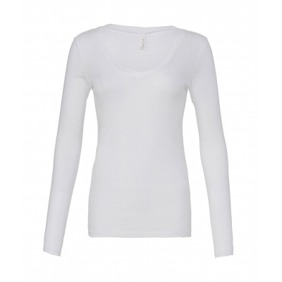 Podkoszulek damski z długim rękawem v-neck