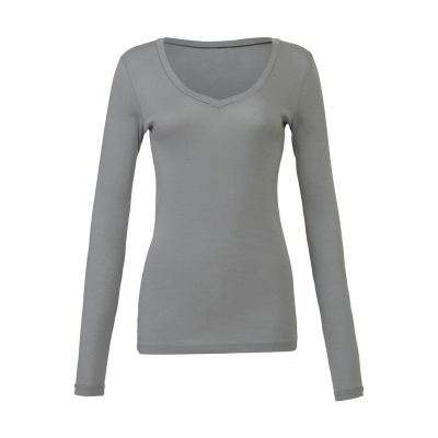 Podkoszulek damski z długim rękawem v-neck