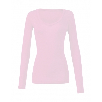 Podkoszulek damski z długim rękawem v-neck