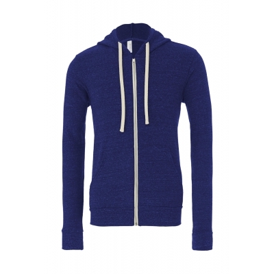 Bluza na zamek z kapturem Triblend Unisex