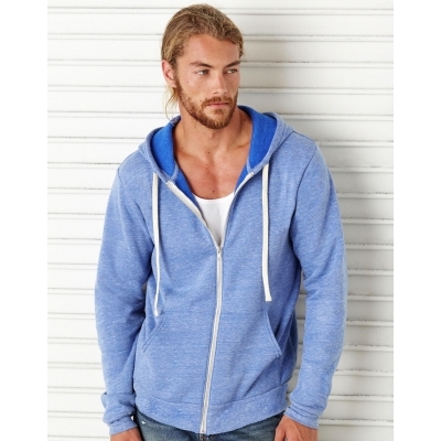 Bluza na zamek z kapturem Triblend Unisex