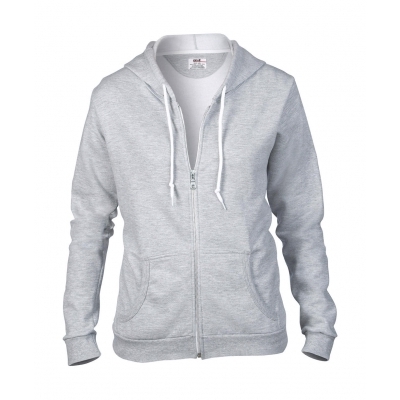 Damska bluza z kapturem na zamek Fashion