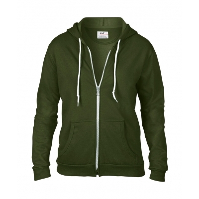 Damska bluza z kapturem na zamek Fashion