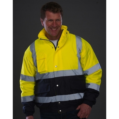 Dwukolorowa kurtka Hi-Vis Bomber