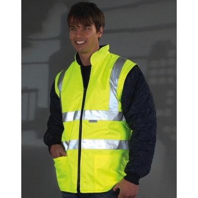 Ocieplana kurtka Hi-Vis z odpinanymi rękawami