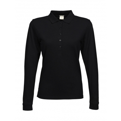 Damskie polo z długim rękawem Luxury Stretch