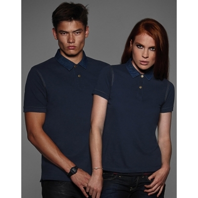 Damskie polo piqué Denim