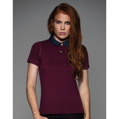 Damskie polo piqué Denim