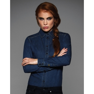 Damska bluzka Denim z długim rękawem