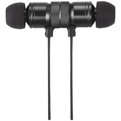 Metalowe słuchawki douszne Bluetooth® Martell Magnetic z futerałem