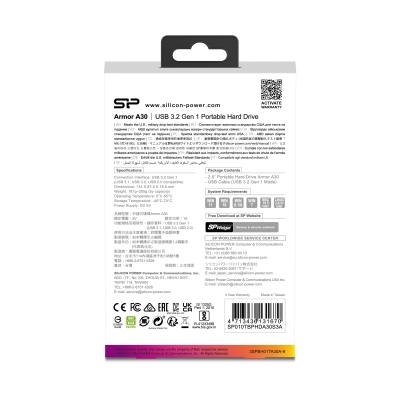 Przenośny dysk Armor A30, 2TB Silicon Power