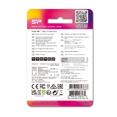 Pendrive F80, 16GB 2.0 Silicon Power