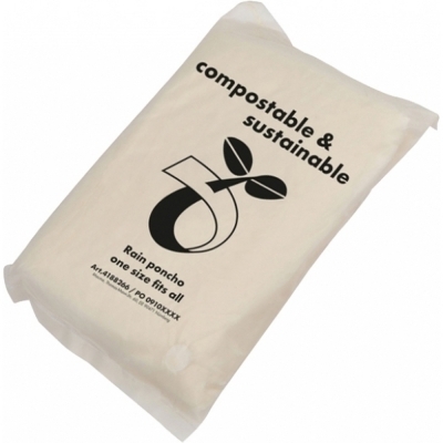 Poncho przeciwdeszczowe biodegradowalne FLEURUS