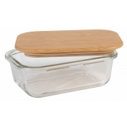 Pudełko na lunch ROSILI z bambusową pokrywką : pojemność ok. 350 ml