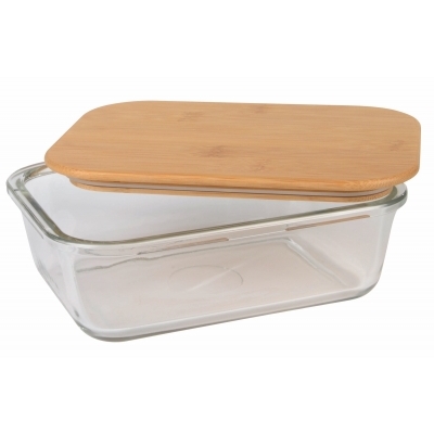 Pudełko na lunch ROSILI z bambusową pokrywką. Pojemność ok. 1060 ml.