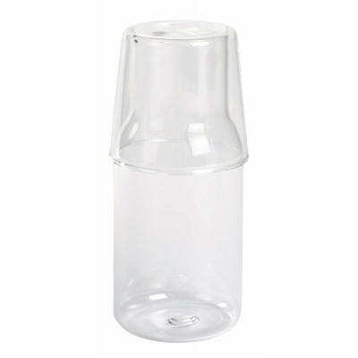 Szklana karafka ze szklanką CALMY, pojemność ok. 500 ml.