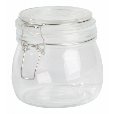 Szklany słoik CLICKY, pojemność ok. 500 ml.