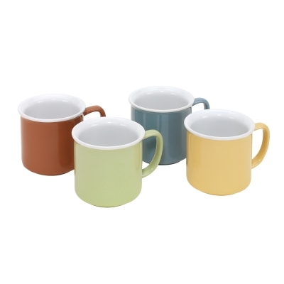 Zestaw kubków 4 SEASONS, brązowy, niebieski, zielony, żółty