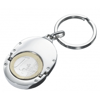 Brelok 1 EUR HOLDER, srebrny