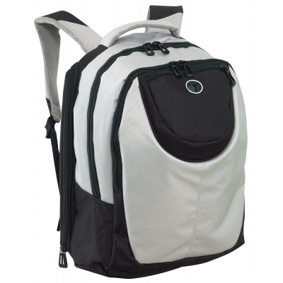 Plecak DELUXE, srebrny, czarny
