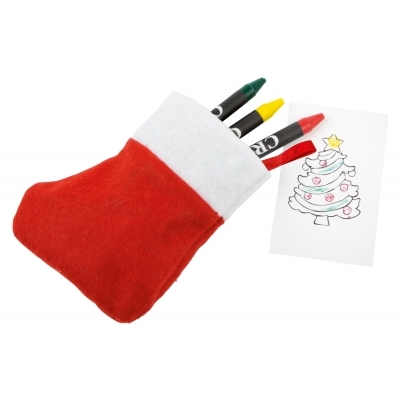 Zestaw do kolorowania NICOLA, czerwony/biały