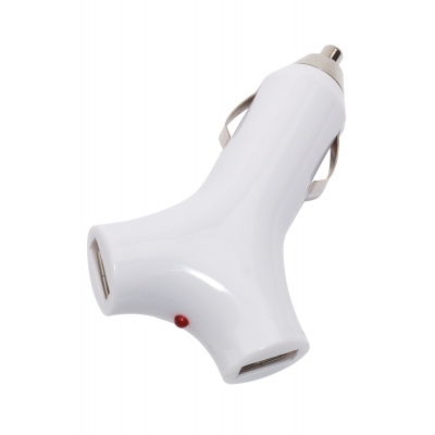 Ĺadowarka samochodowa USB Y-POWER, biały