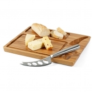 MALVIA. Bambusowa deska do serów z nożem reklamowy