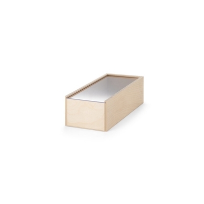 BOXIE CLEAR M. Drewniane pudełko M reklamowy