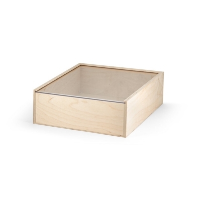 BOXIE CLEAR L. Drewniane pudełko L reklamowy