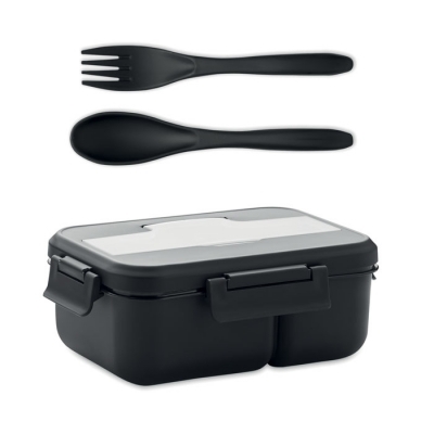 Lunch box ze sztućcami z pp