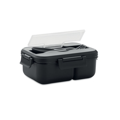 Lunch box ze sztućcami z pp