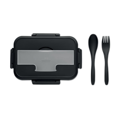 Lunch box ze sztućcami z pp