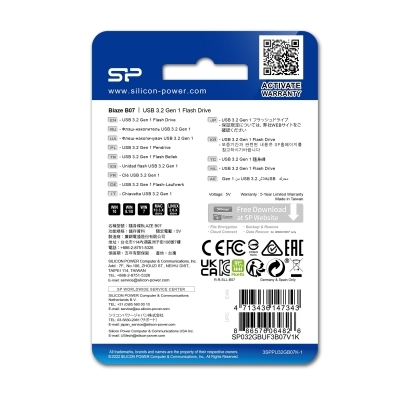 PENDRIVE BLAZE B07, 256GB 3.2 SILICON POWER