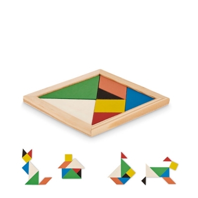 Drewniane puzzle tangram