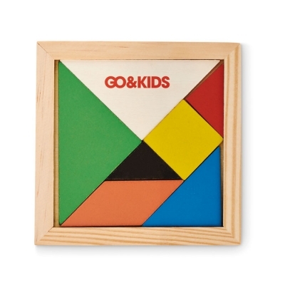 Drewniane puzzle tangram